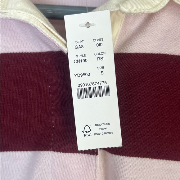 NWT J. Crew Classic Rugby Polo Shirt Striped Women's Small - Picture 3 of 9